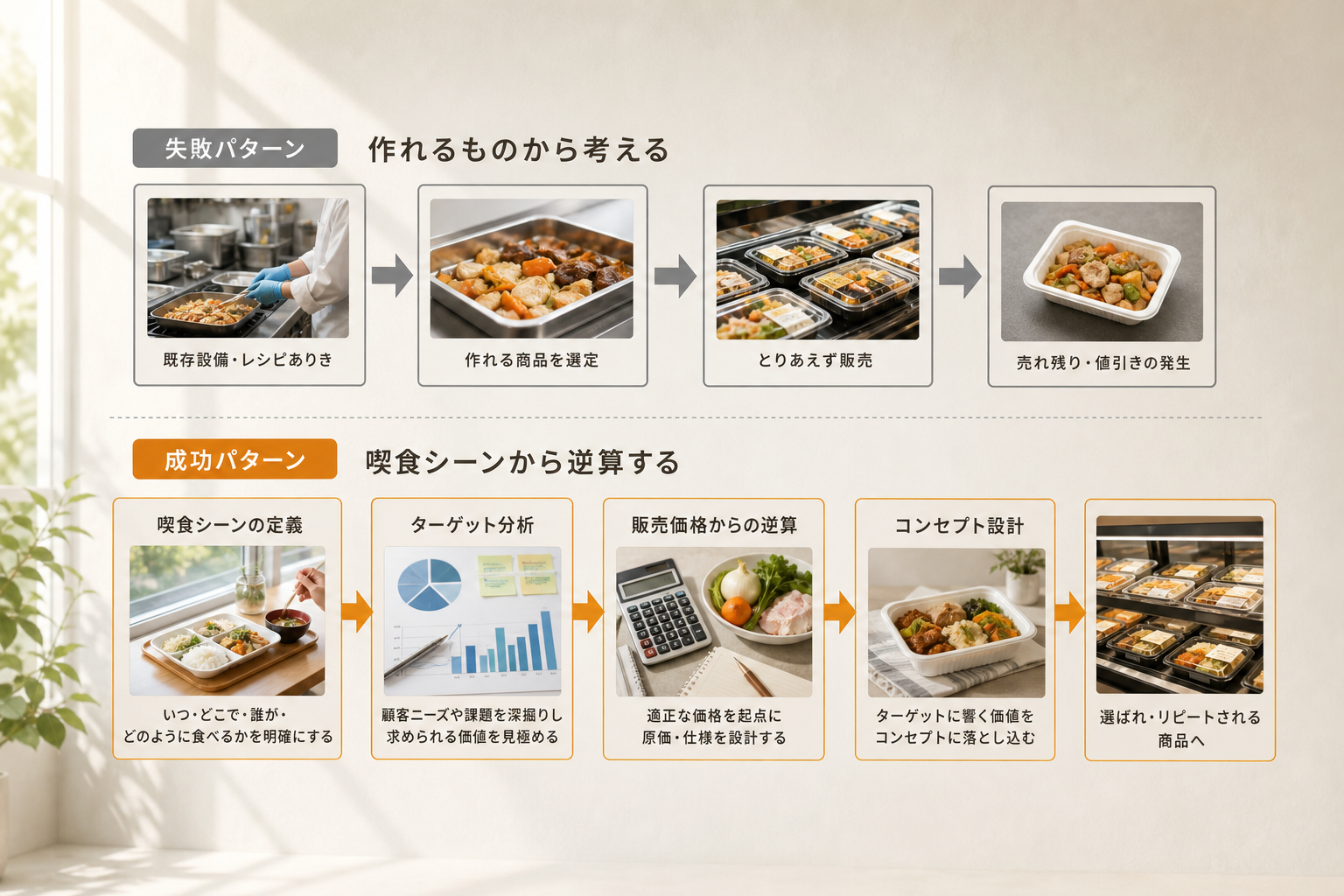 業務用惣菜の企画開発において「出口戦略」から逆算すべき理由とは？