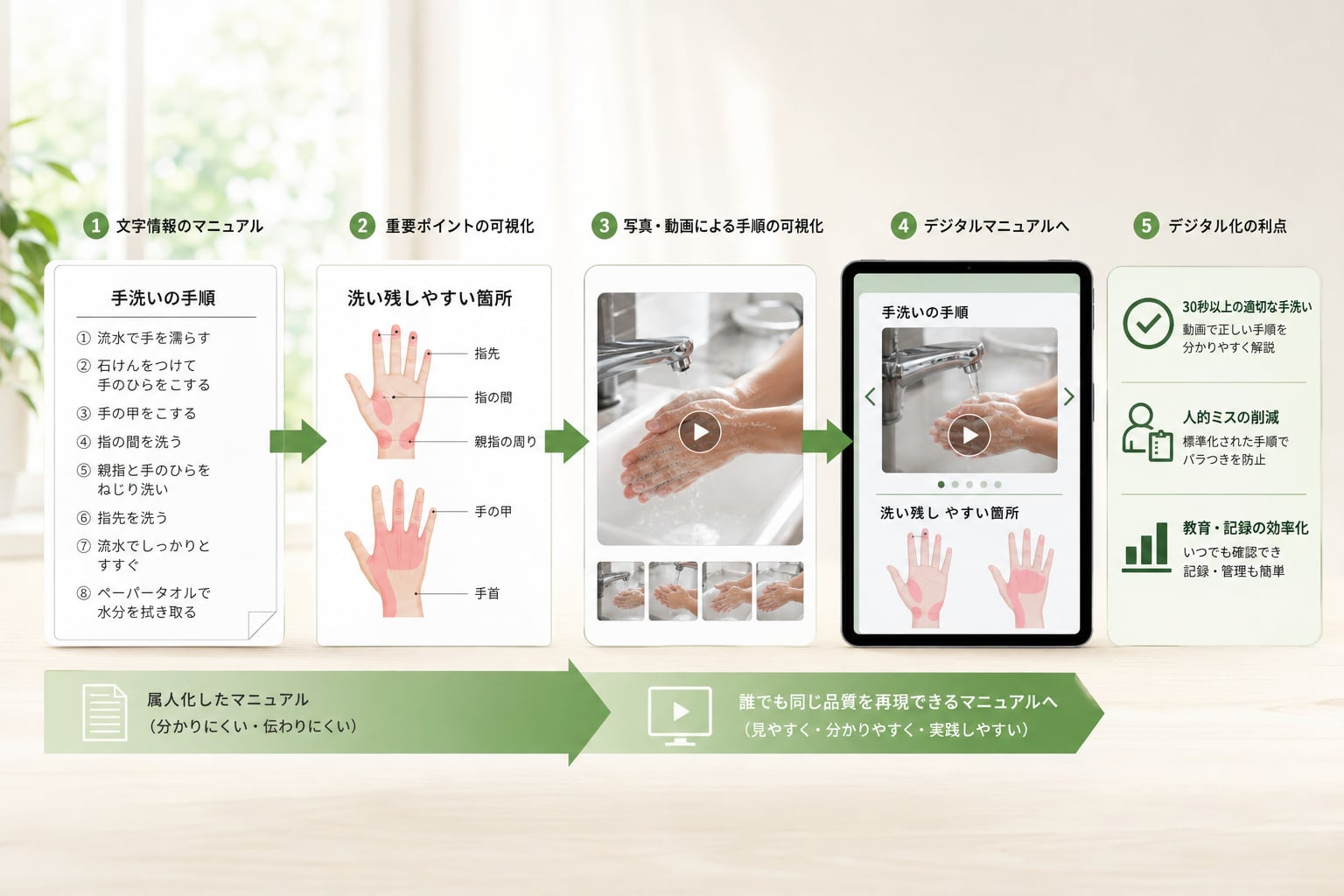 HACCPに沿った衛生管理マニュアルを視覚化・デジタル化する利点は?